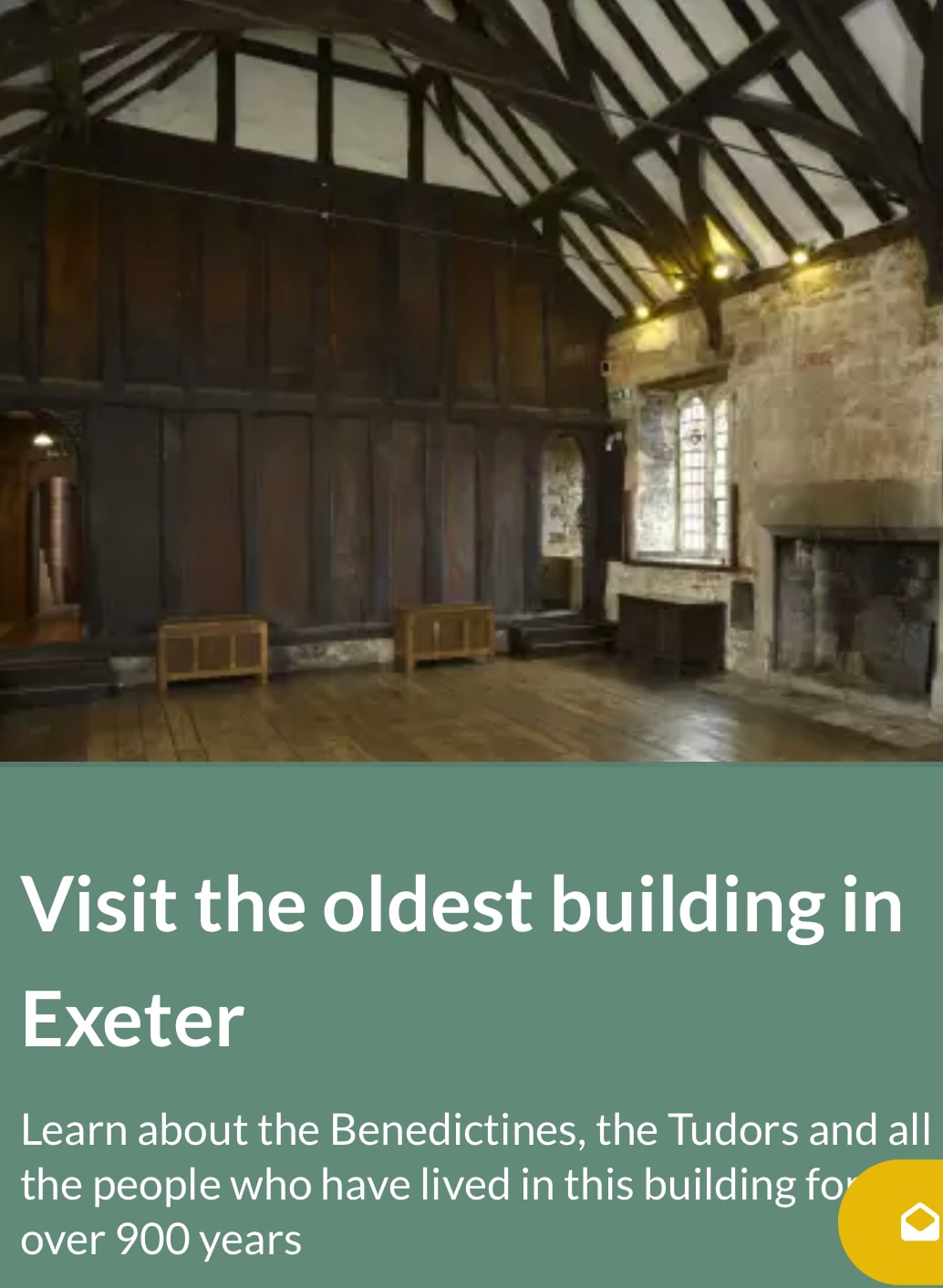 The atmospheric stone interior of St Nicholas Priory